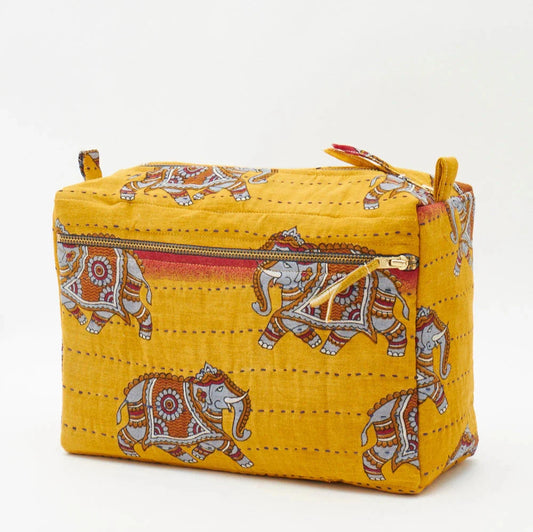 Large Toiletry Bag ~ Elephants