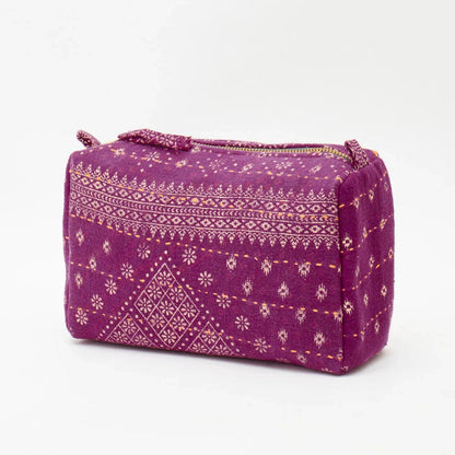 Medium Toiletry Bag ~ Patterned Plum