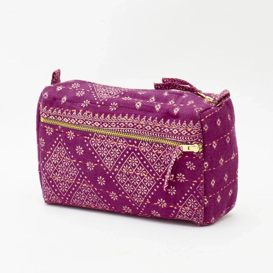 Medium Toiletry Bag ~ Patterned Plum