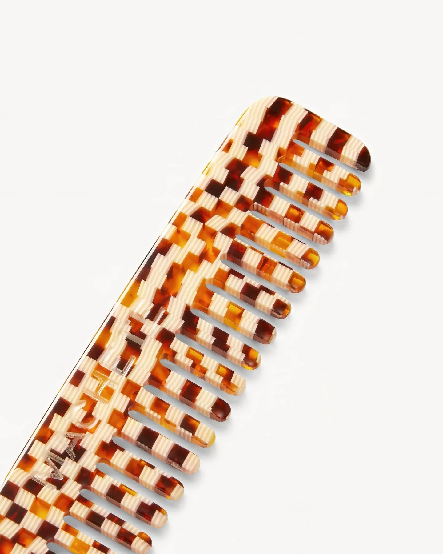 Hair Comb ~ Tortoise Checker