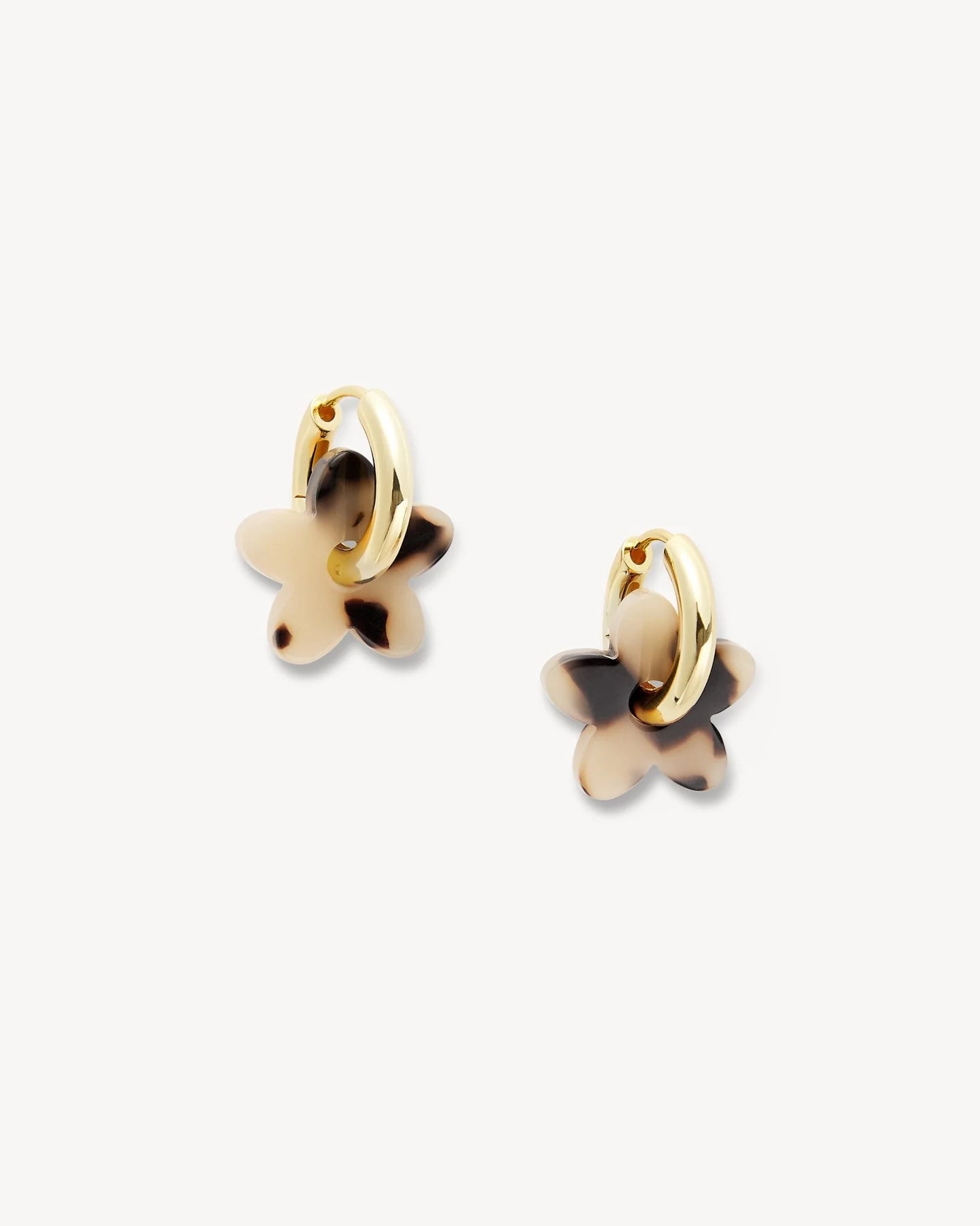 Earring Charm (Petite Flower) ~ Blonde Tortoise