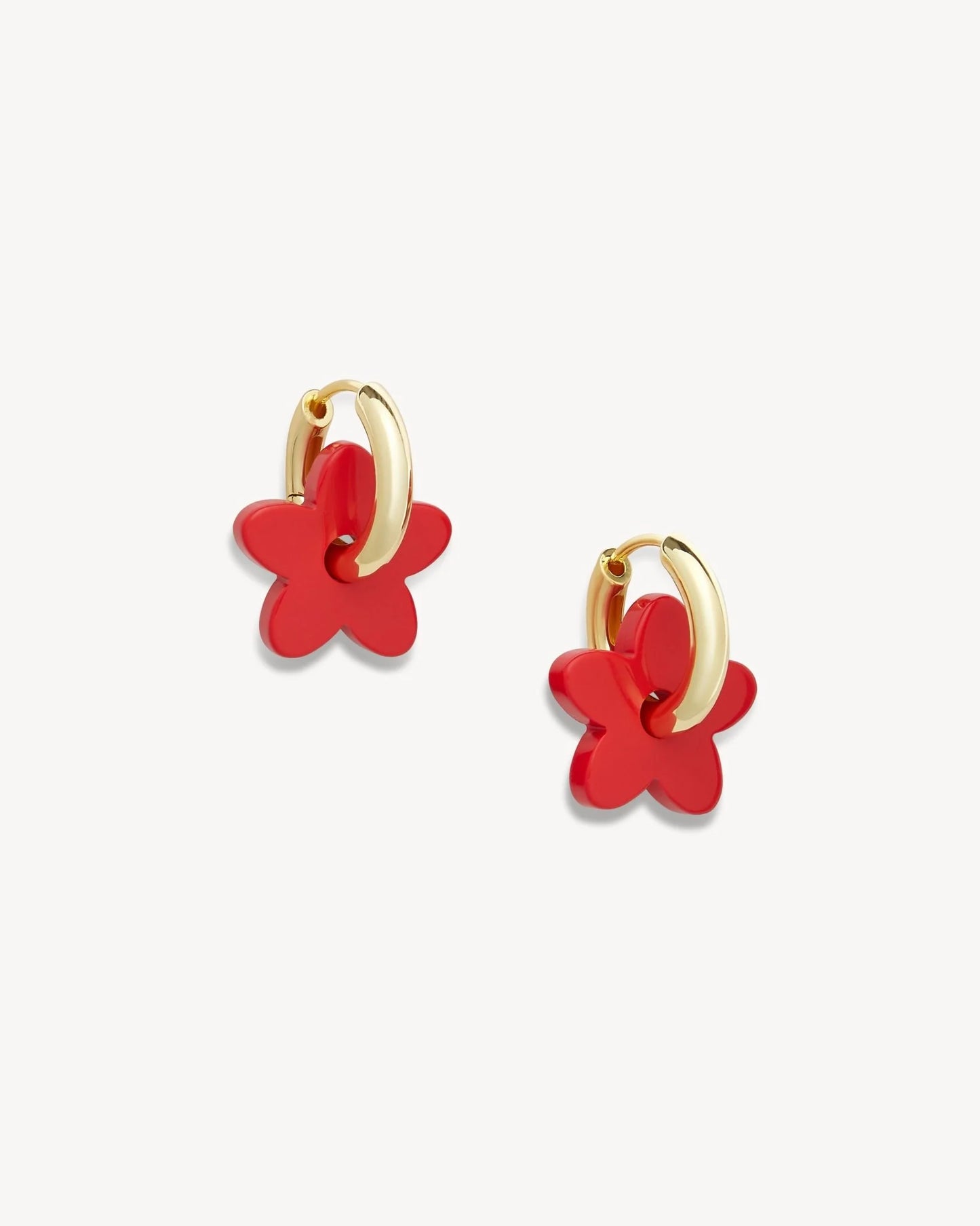 Earring Charm (Petite Flower) ~ Ruby