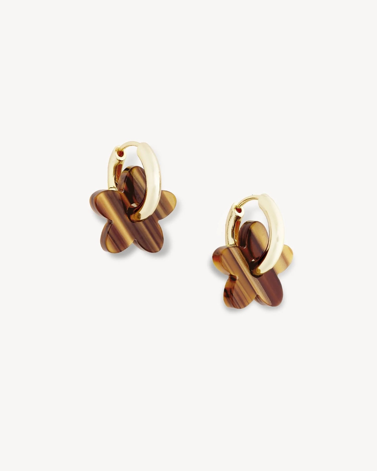 Earring Charm (Petite Flower) ~ Tiger's Eye