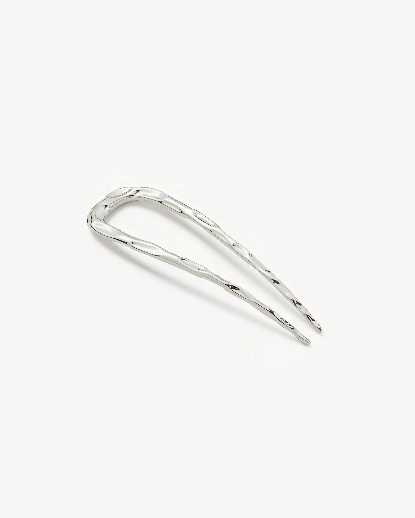 Wavy Silver French Hairpin