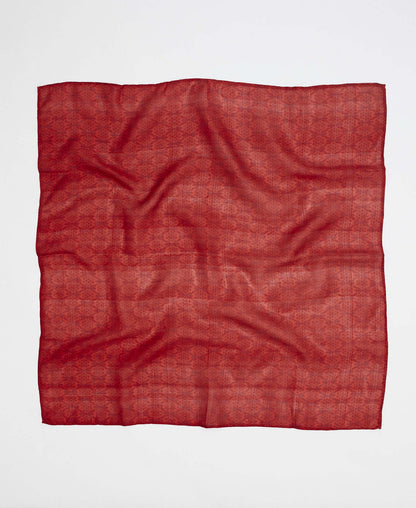 Vintage Silk Square ~ Bold Red