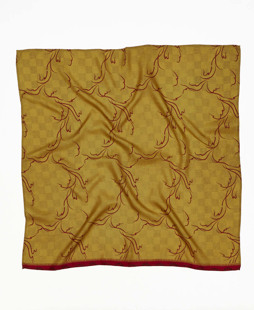 Vintage Silk Square ~ Golden Thread