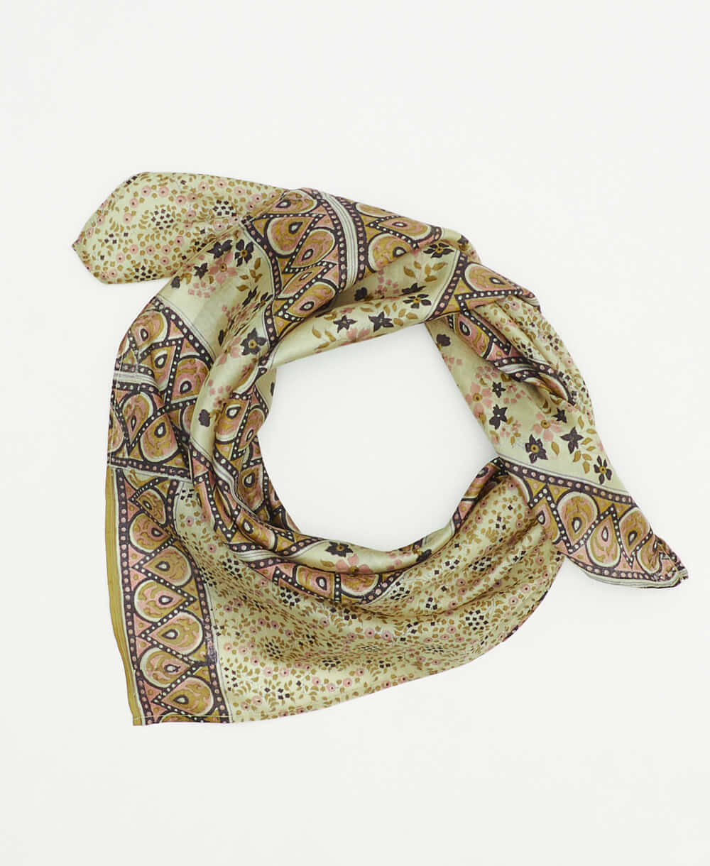 Vintage Silk Square ~ Blush