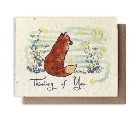 Plantable Greeting Card ~ ‘Thinking of You’ Fox