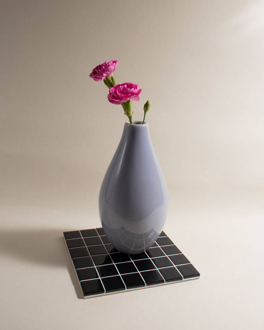 Square Glass Tile Tray ~ Black Canvas