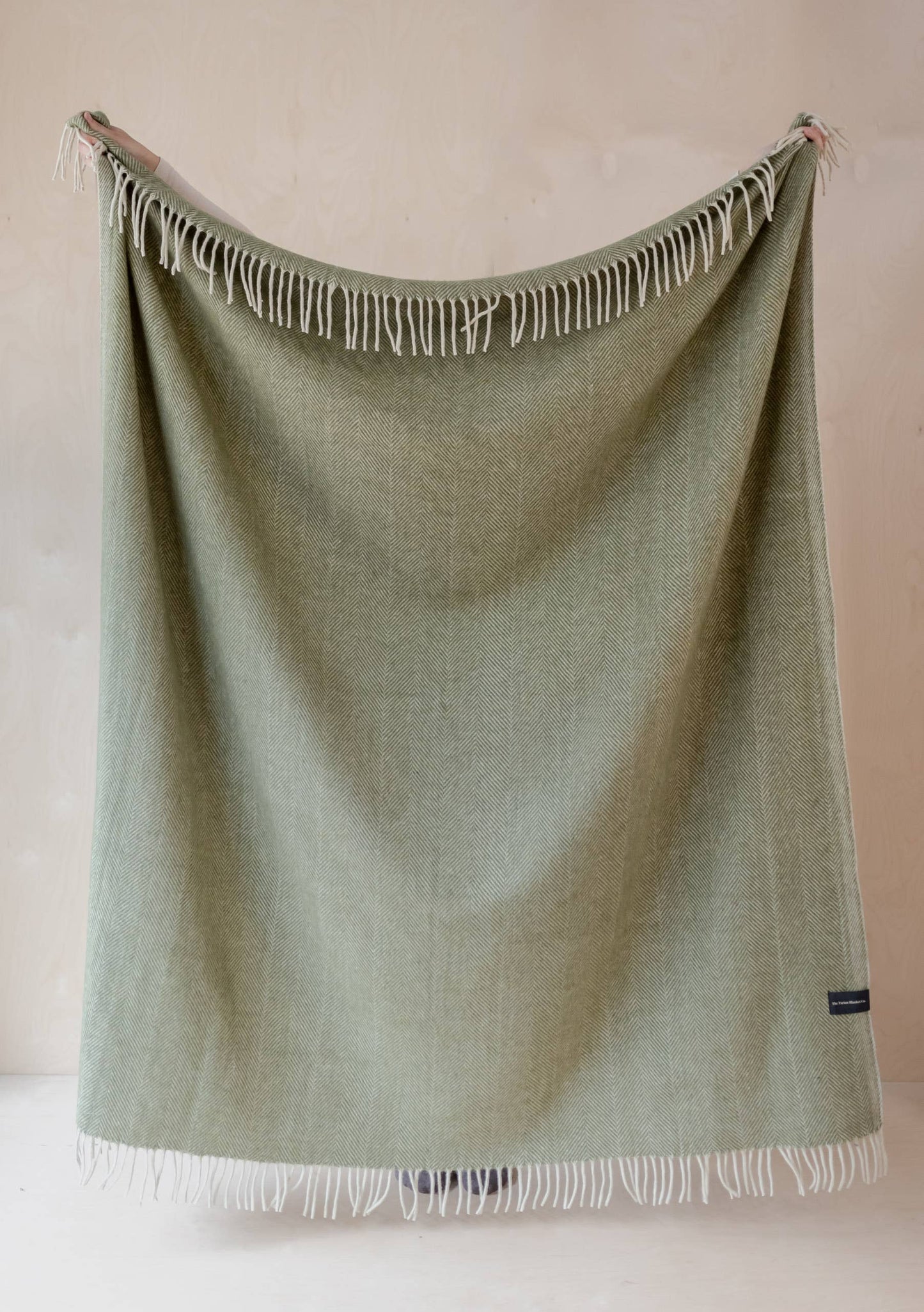 House Blanket ~ Olive Herringbone