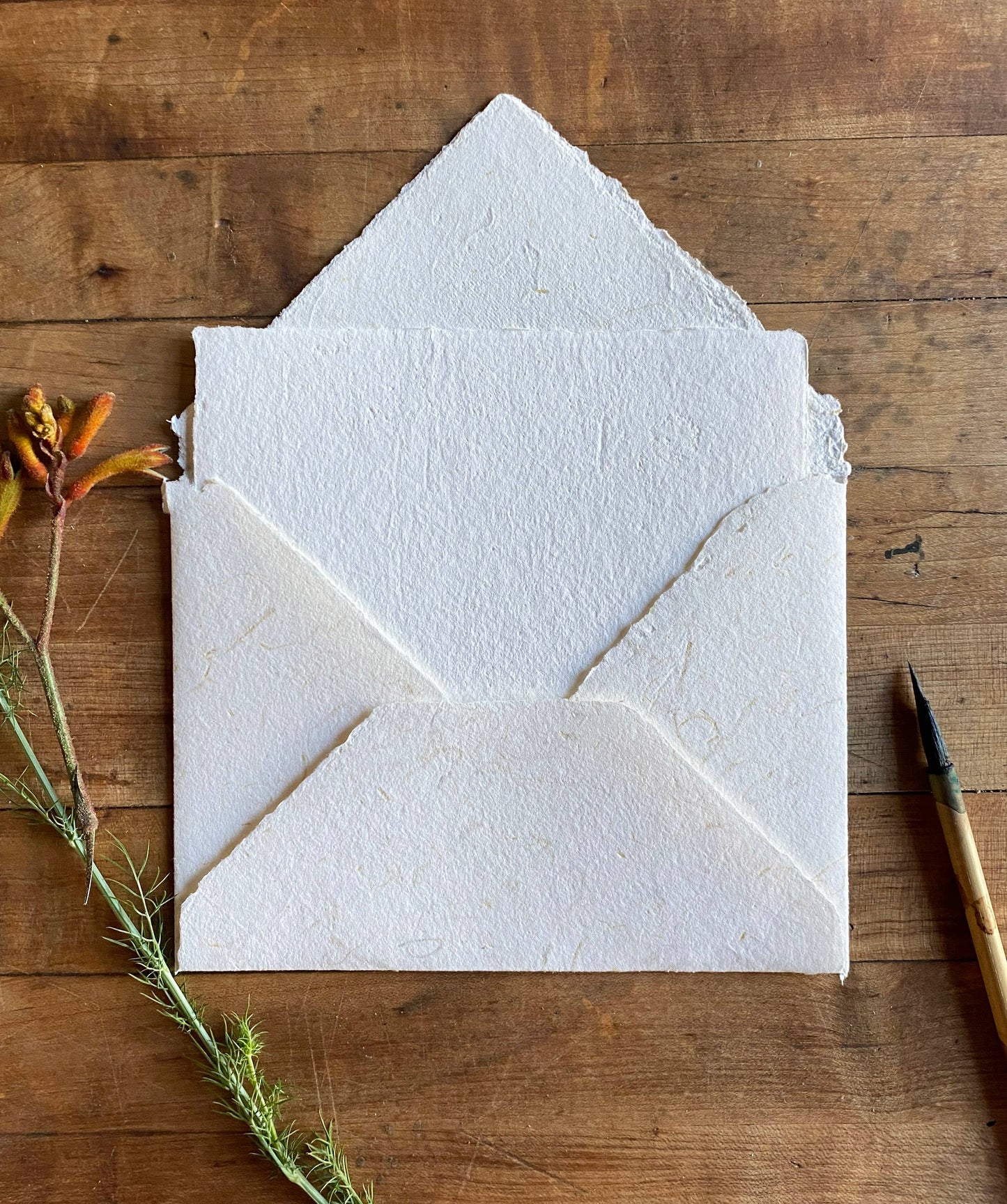 Handmade Envelopes & Notecard Set ~ Natural