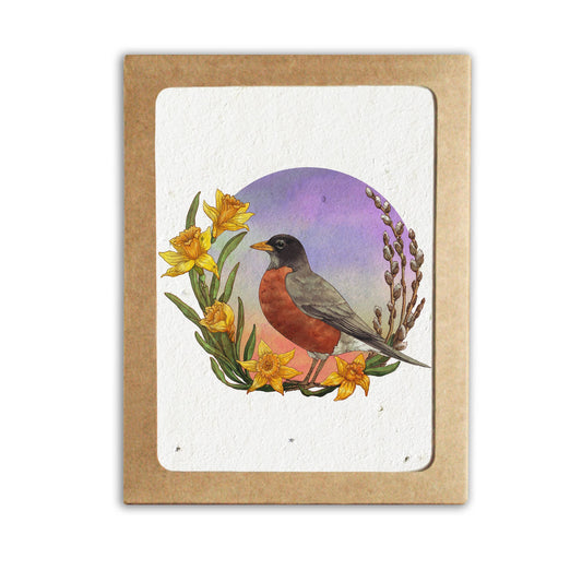 Greeting Card Set ~ Birds of the Seasons (Plantable Herbal Seed Paper)