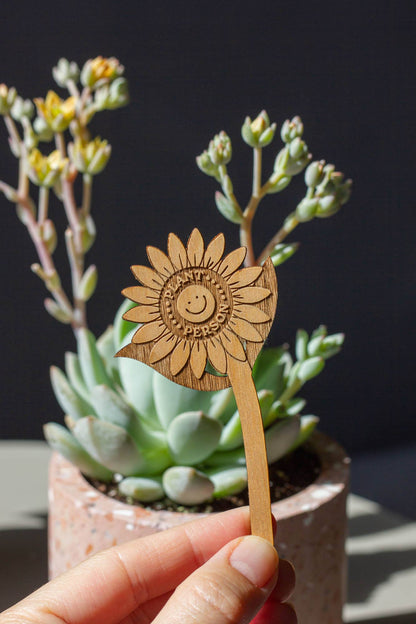 Wood Plant Pick ~  Plant Person Daisy