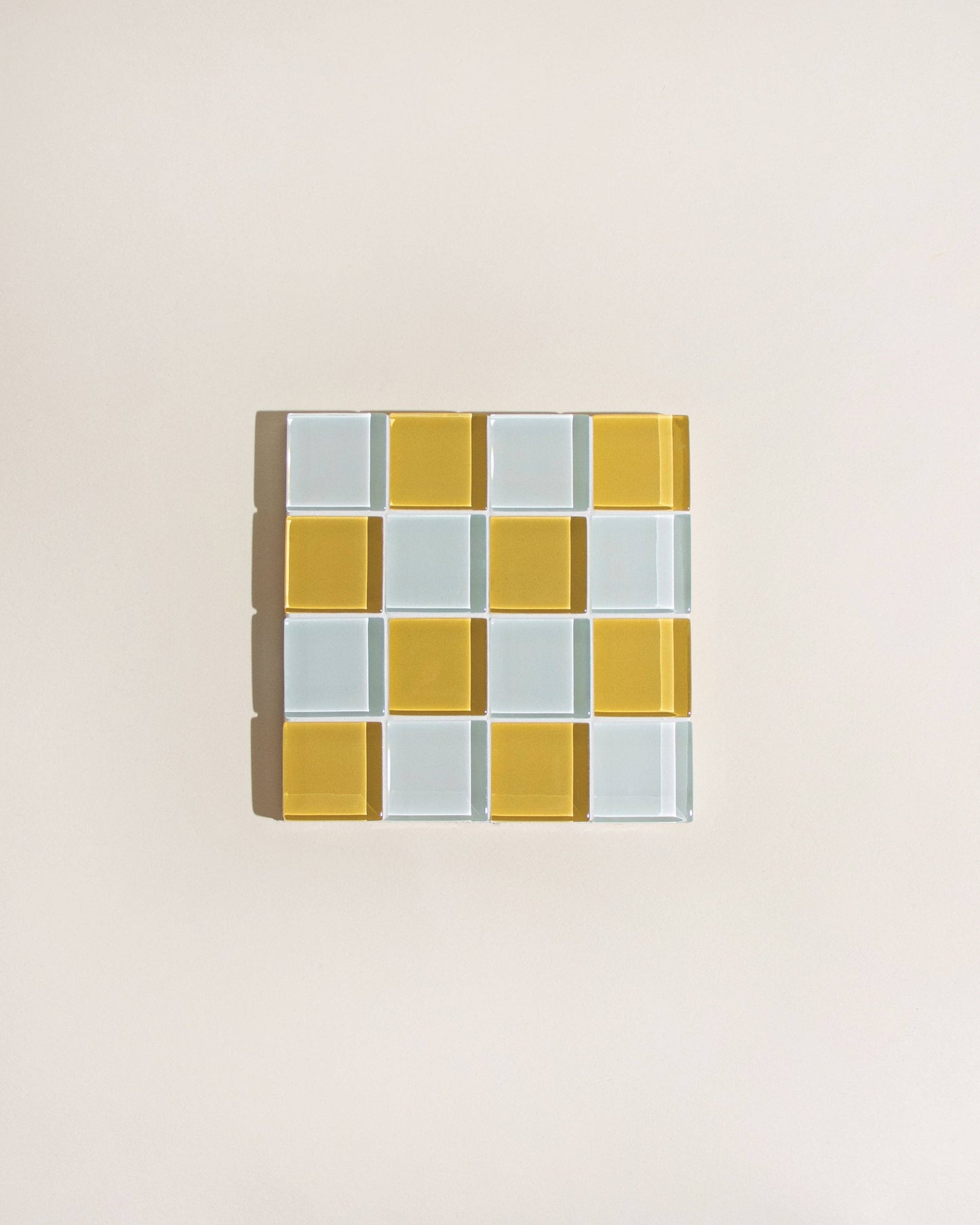 Glass Tile Coaster ~ Honey Milk Chocolate