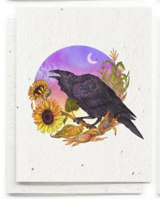 Plantable Greeting Card ~ Autumn Raven