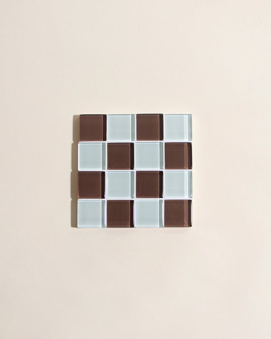 Glass Tile Coaster ~ Classic Milk Chocolate
