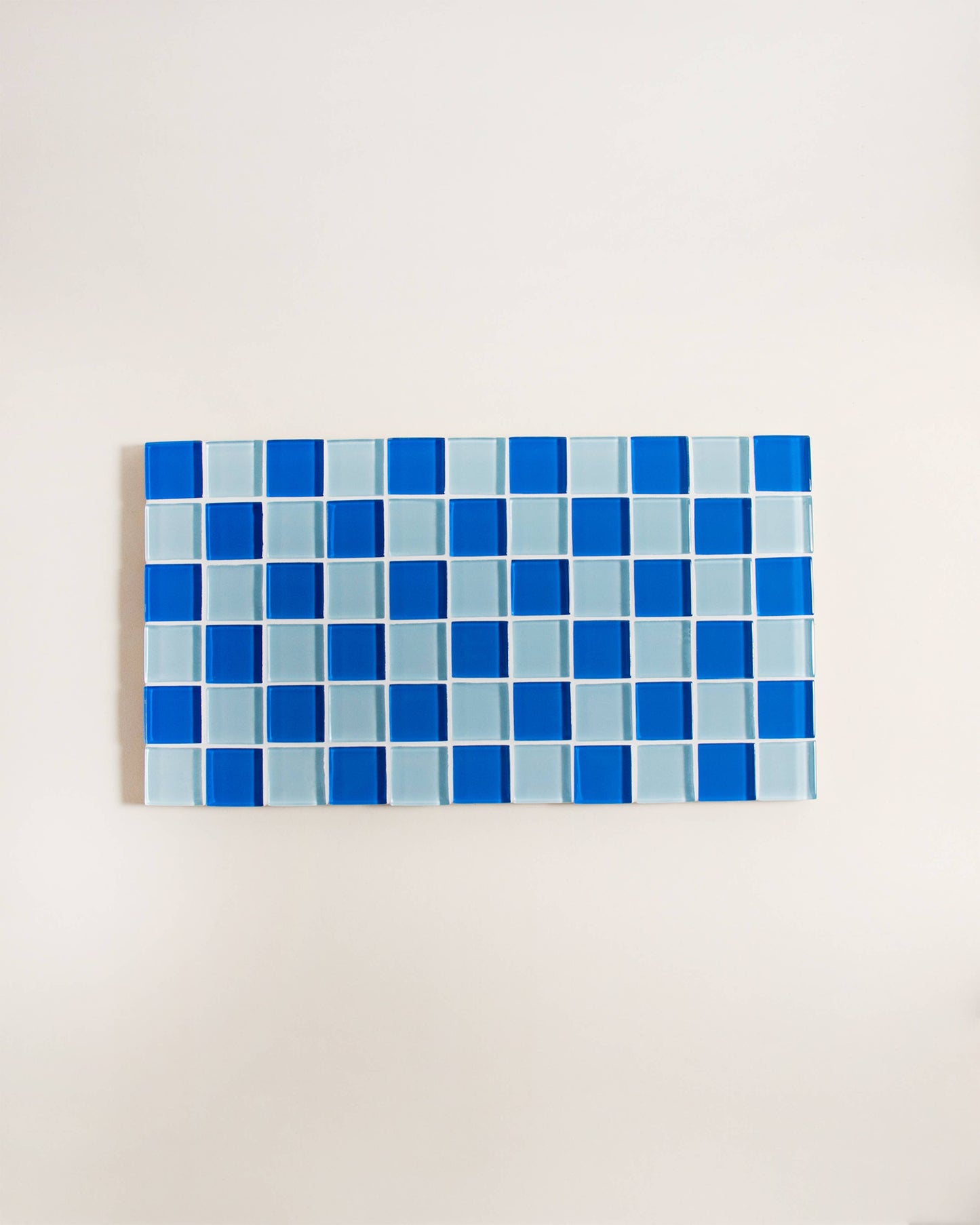 Rectangular Checkered Tray ~ Blue Sky