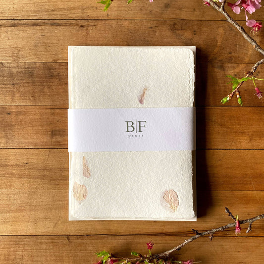 Handmade Paper Set w/ Envelopes ~ Blossom