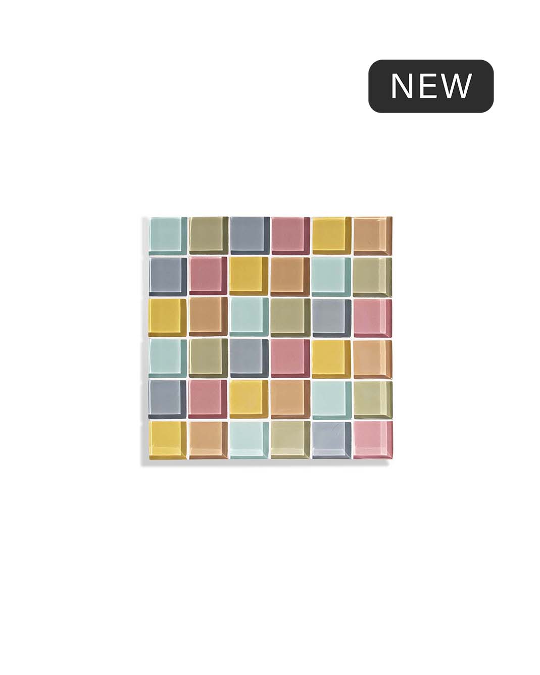 Square Glass Tile Tray ~ Pastel Sprinkles