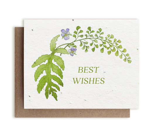 Plantable Greeting Card ~ Botanical Best Wishes