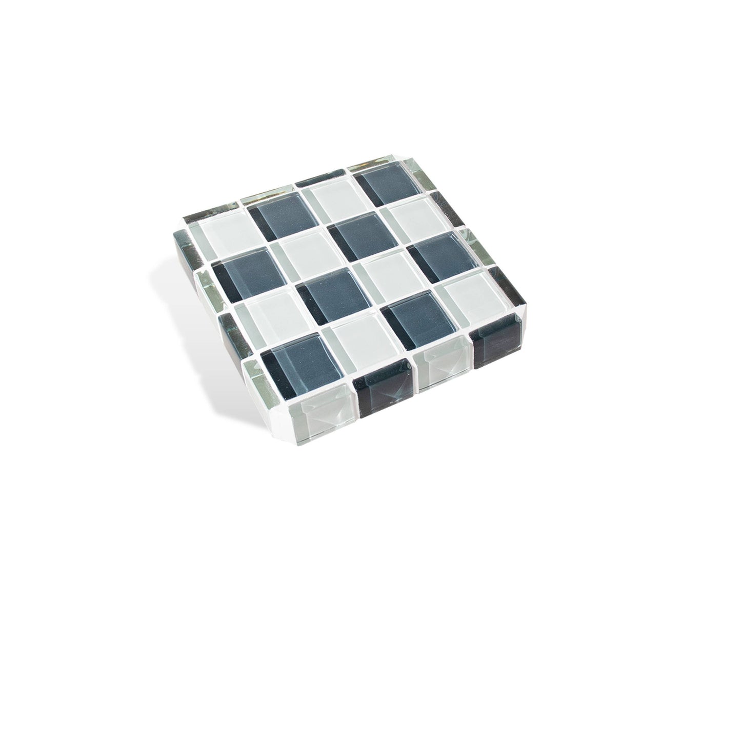 Glass Tile Cube ~ Stone Wall