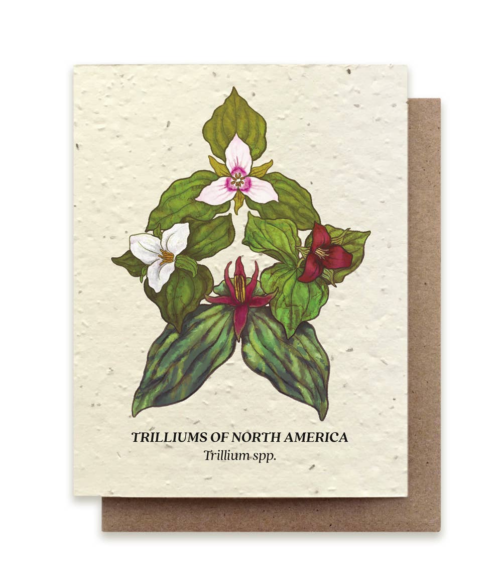 Plantable Greeting Card ~ Trillium Compass